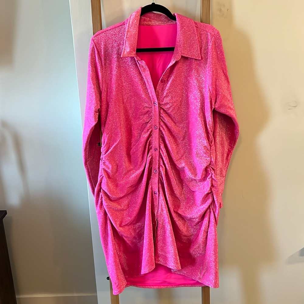 Good American pink sparkly dress size 5